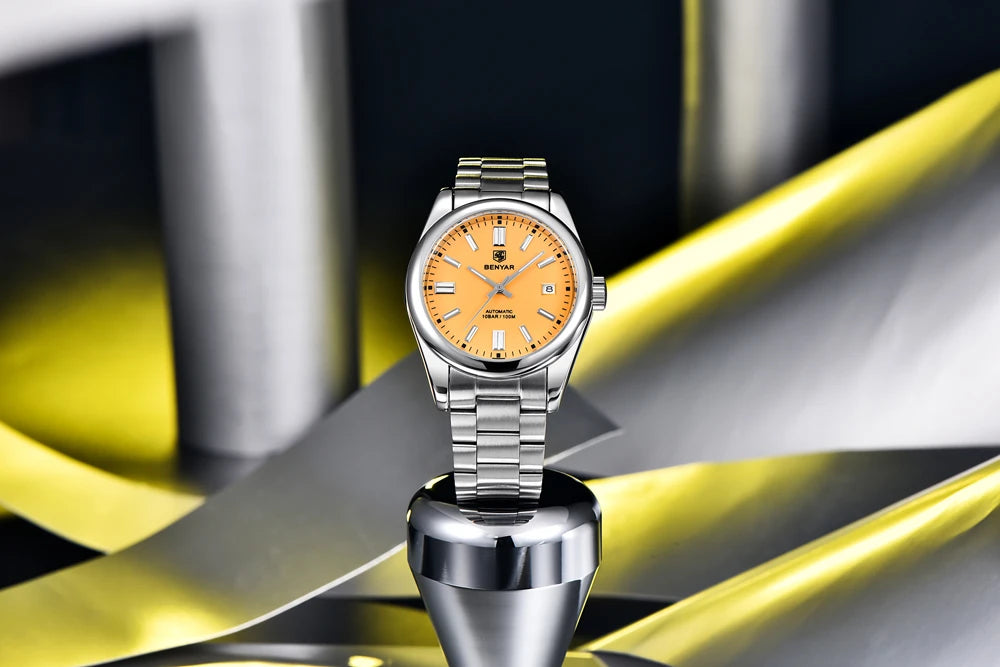 Canadian Heritage BENYAR Automatic Watch - Luxury Stainless Steel Sports Mechanical with Calendar