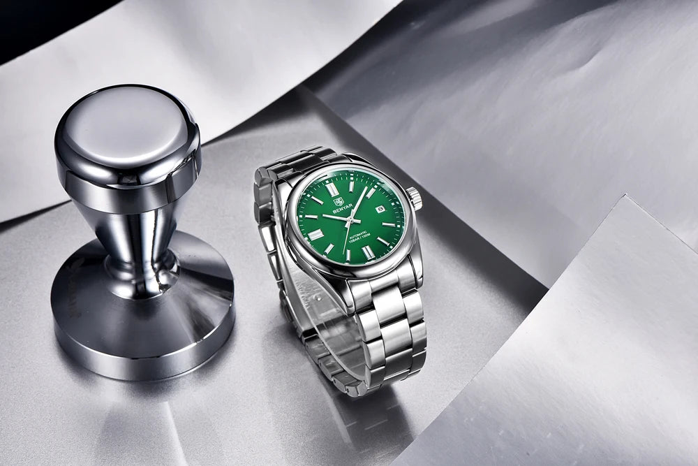 Canadian Heritage BENYAR Automatic Watch - Luxury Stainless Steel Sports Mechanical with Calendar