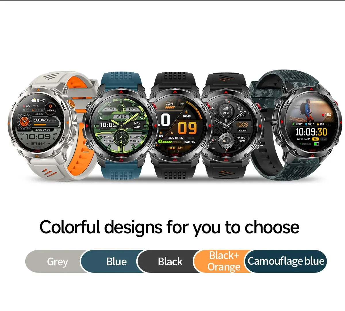 Canadian Heritage AMOLED Smart Watch - 1.46'' HD Display Voice Call Compass Fitness Tracker