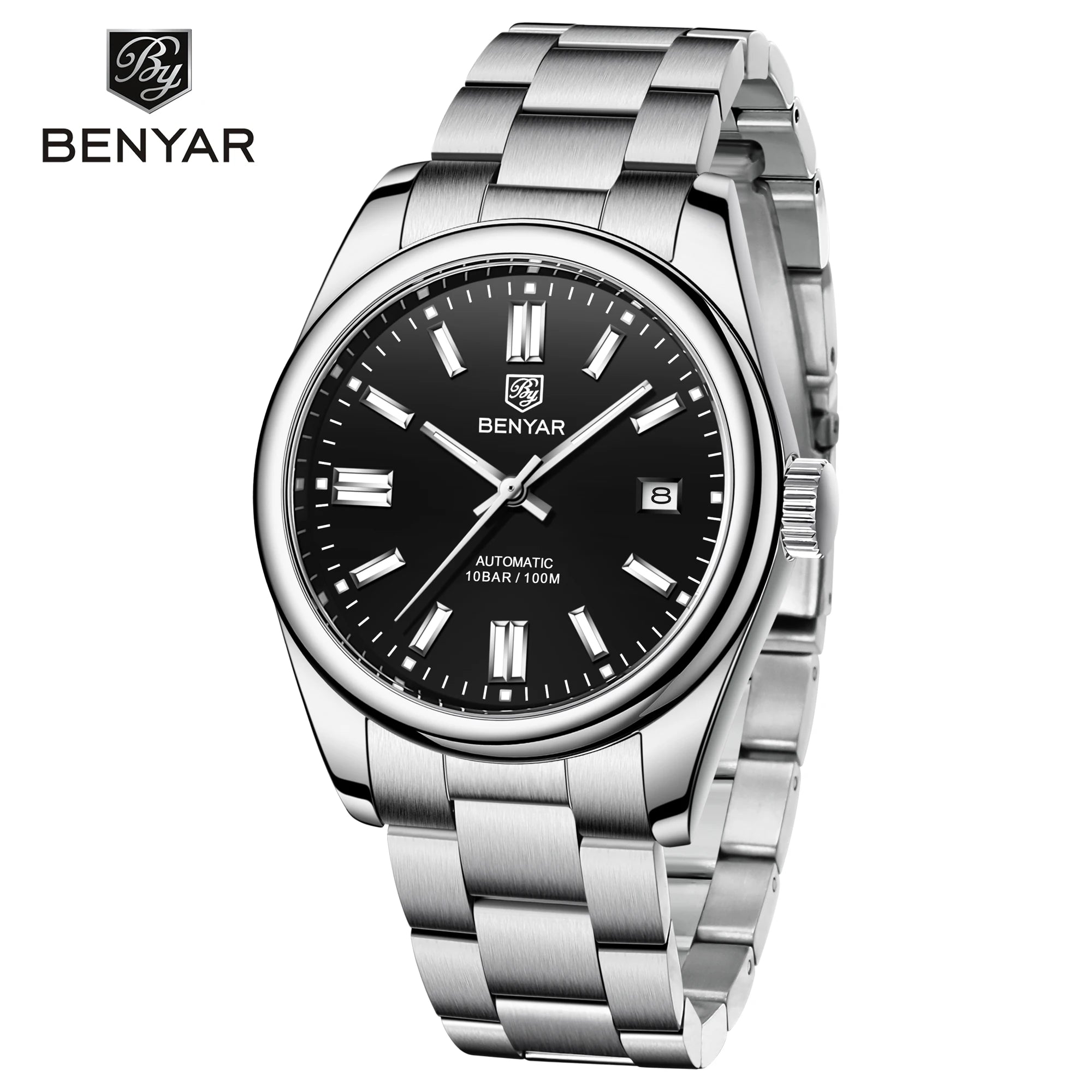Canadian Heritage BENYAR Automatic Watch - Luxury Stainless Steel Sports Mechanical with Calendar