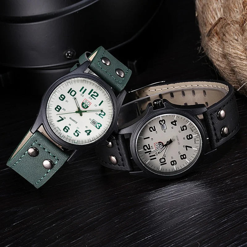 Leisure Men's Wristwatch Quartz Leather Strap Watches Masculino Relogio Fashion Male Calendar Clock Out-door Reloj Hombre