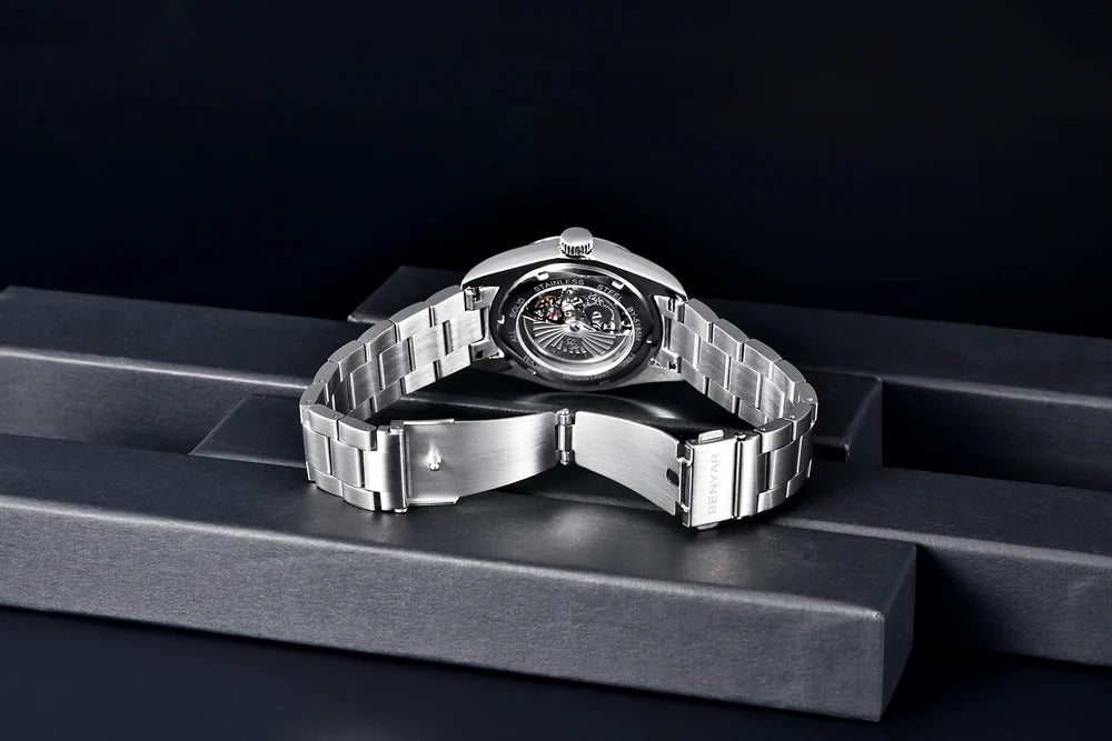 Canadian Heritage BENYAR Automatic Watch - Luxury Stainless Steel Sports Mechanical with Calendar