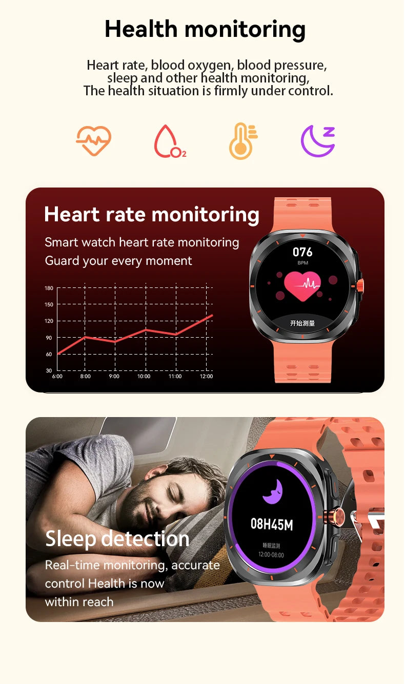 Canadian Heritage Smart Watch - Heart Rate Monitor Bluetooth Calling Fitness Tracker