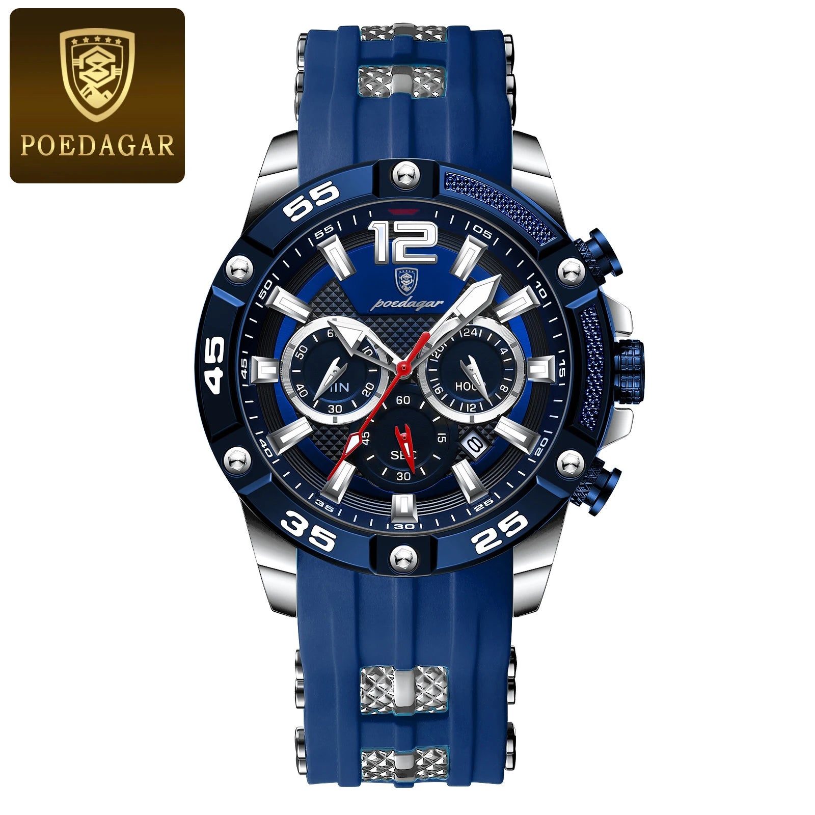 POEDAGAR Canadian Heritage Luxury Watch - Waterproof Chronograph Military Quartz Wristwatch