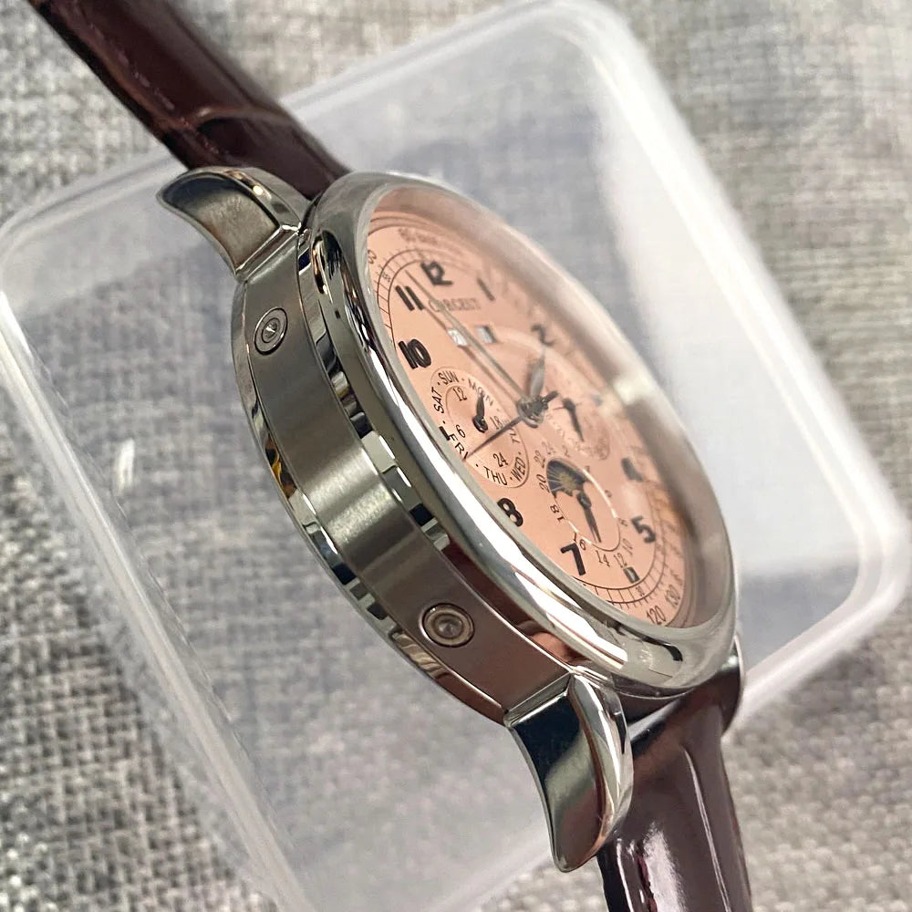 Canadian Heritage Automatic Watch - Multifunctional Date Day Month Year Mechanical Watch 42mm