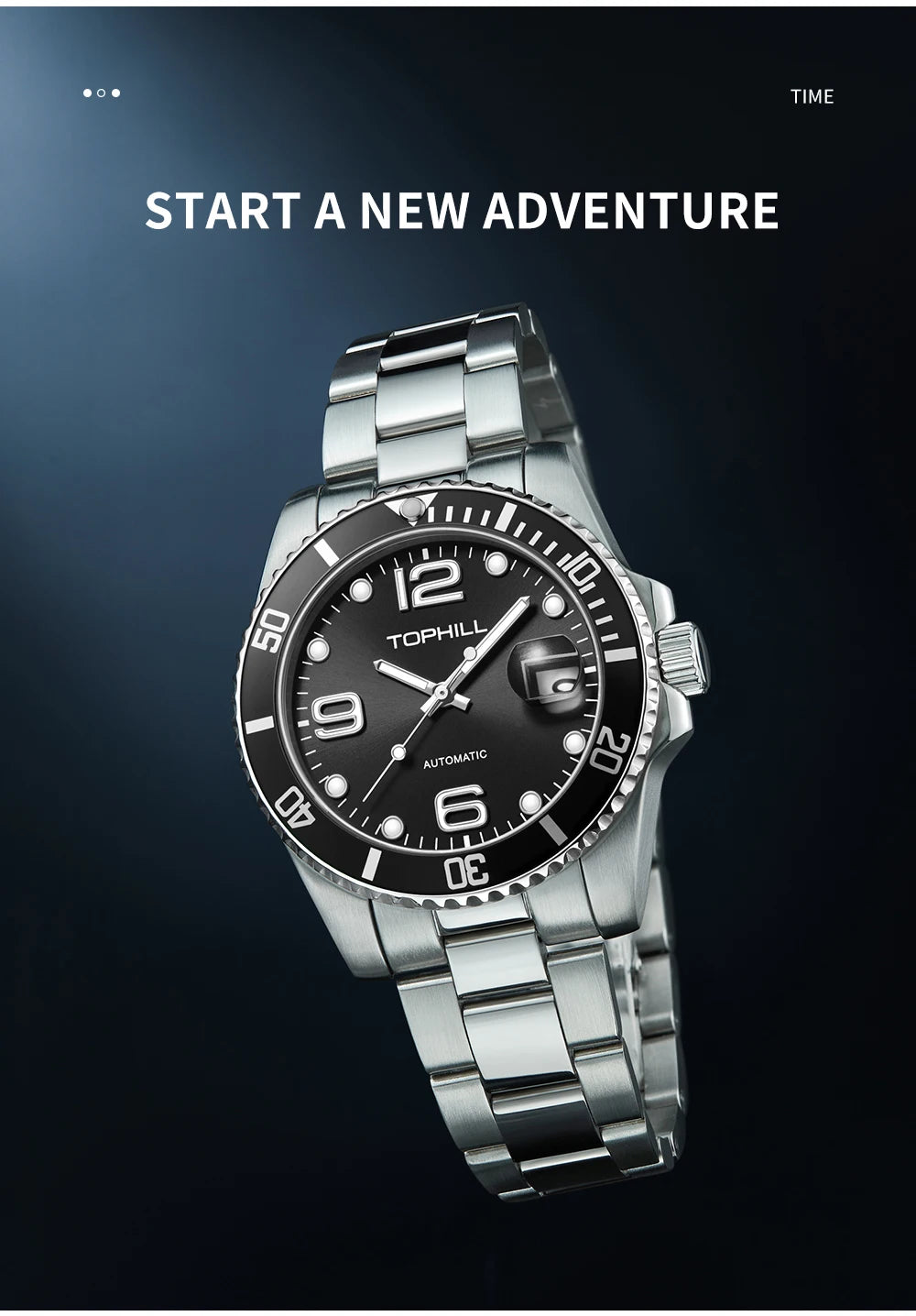 Canadian Heritage Automatic Watch - 40mm Sapphire Crystal Self-Winding Mechanical with Date & Luminous