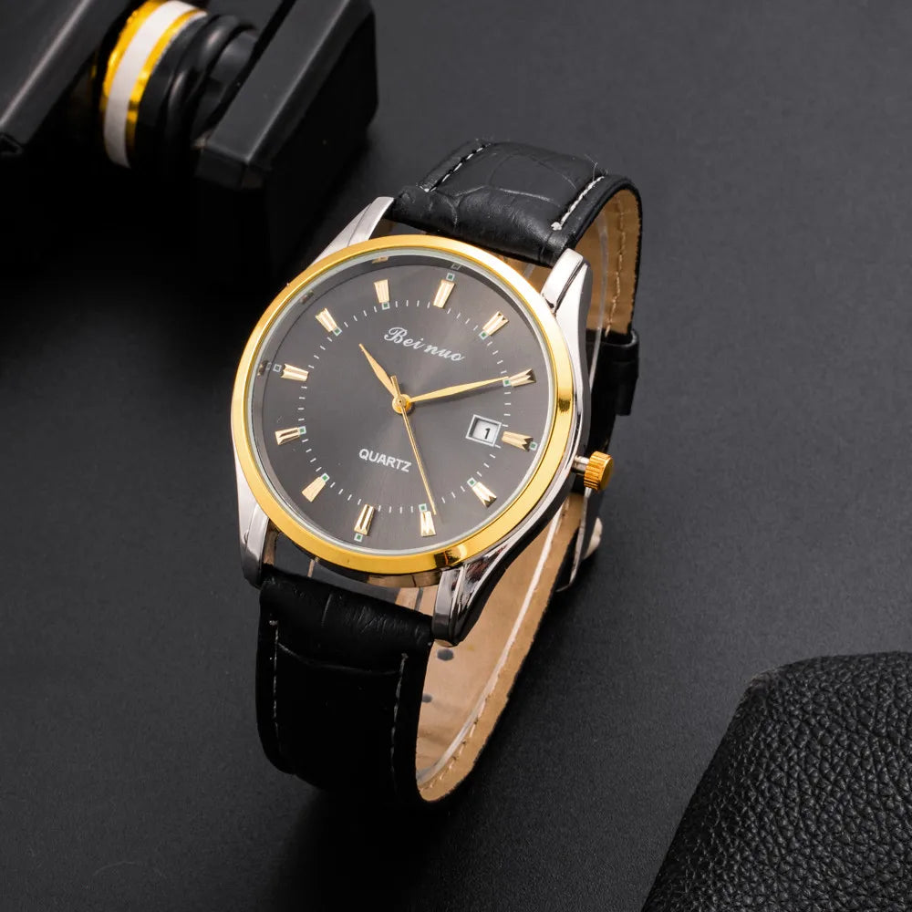 Top Brand Men's Watches Luxury Simple Quartz Wrist Watches for Men Leather Belt Fashion Business Male Clock relogios masculino
