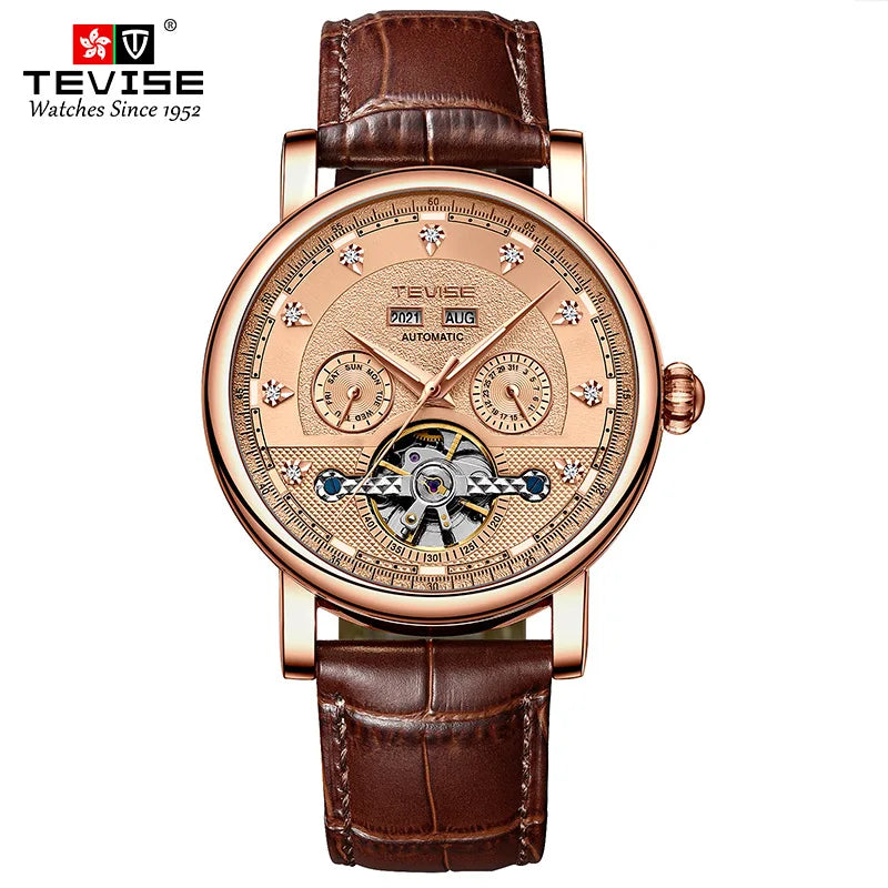 Canadian Heritage TEVISE Automatic Watch - Mechanical Movement Calendar Luminous Business Watch