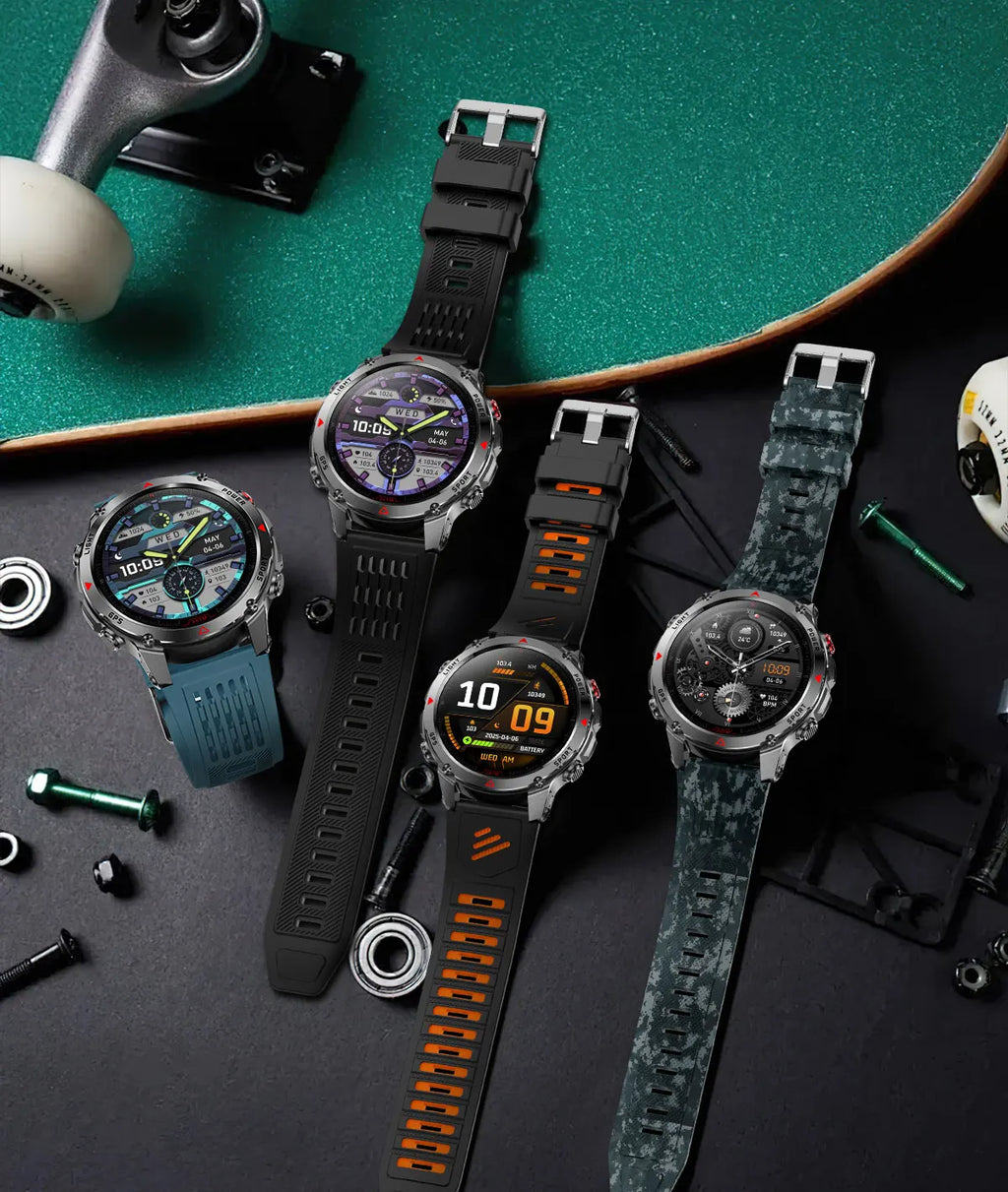 Canadian Heritage AMOLED Smart Watch - 1.46'' HD Display Voice Call Compass Fitness Tracker