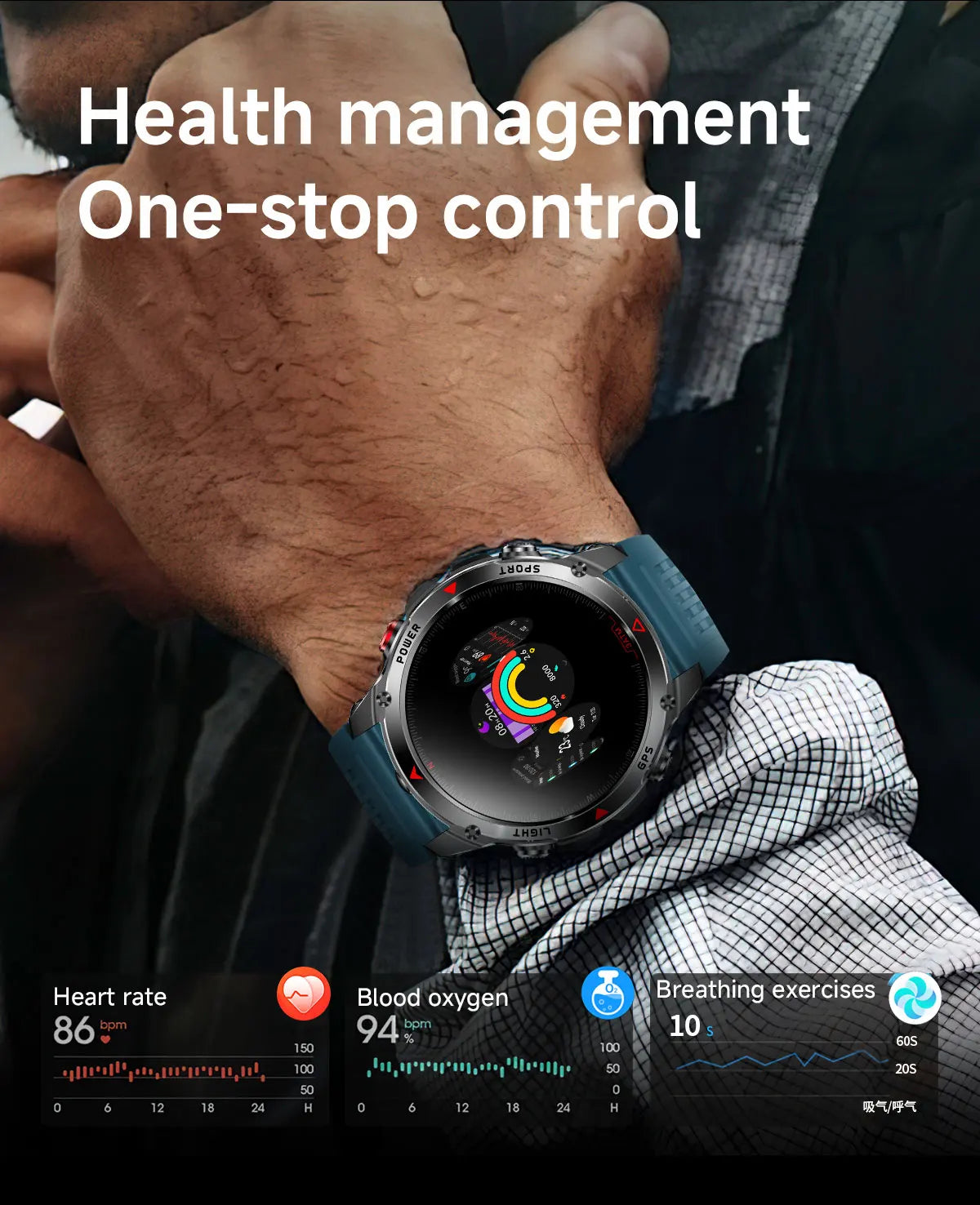 Canadian Heritage AMOLED Smart Watch - 1.46'' HD Display Voice Call Compass Fitness Tracker