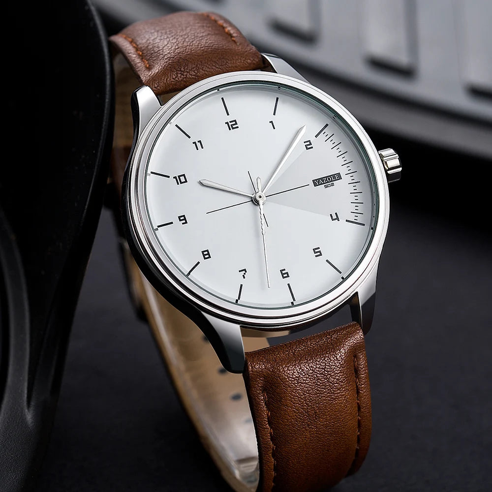 Top Brand NEW Mens Watch Leather Strap Ultra Thin Minimalist Watch For Men Casual Simple Quartz Waterproof Watches