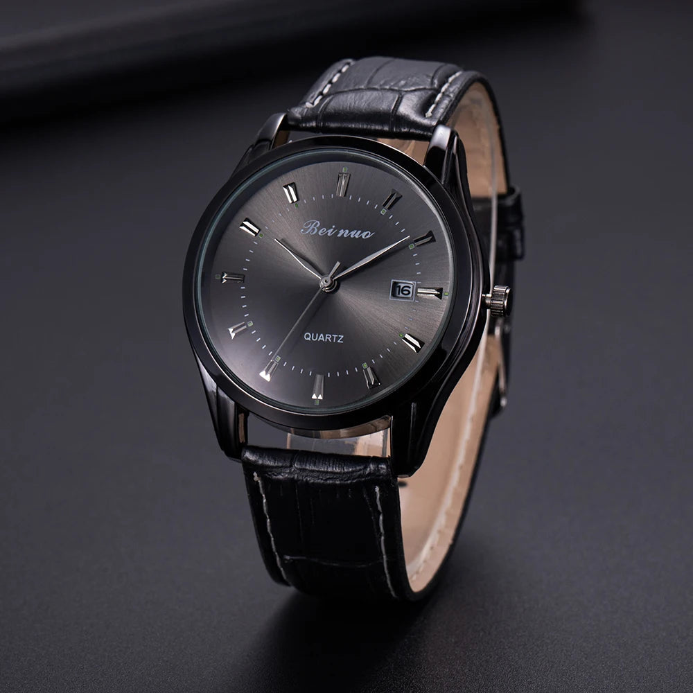 Top Brand Men's Watches Luxury Simple Quartz Wrist Watches for Men Leather Belt Fashion Business Male Clock relogios masculino