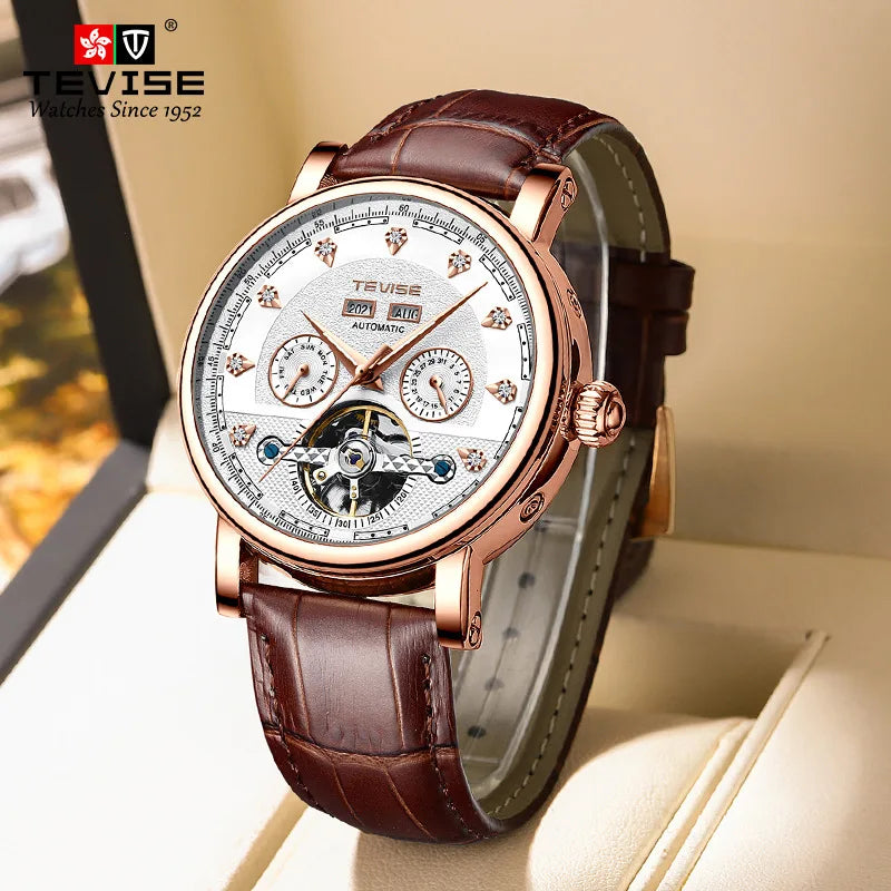 Canadian Heritage TEVISE Automatic Watch - Mechanical Movement Calendar Luminous Business Watch
