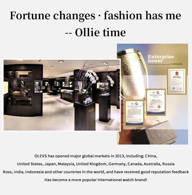 Canadian Heritage OLEVS 6638 Automatic Watch - Multi-Function Chronograph Waterproof Luxury Watch