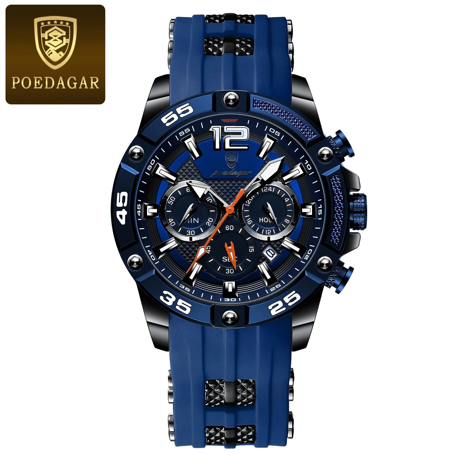 POEDAGAR Canadian Heritage Luxury Watch - Waterproof Chronograph Military Quartz Wristwatch