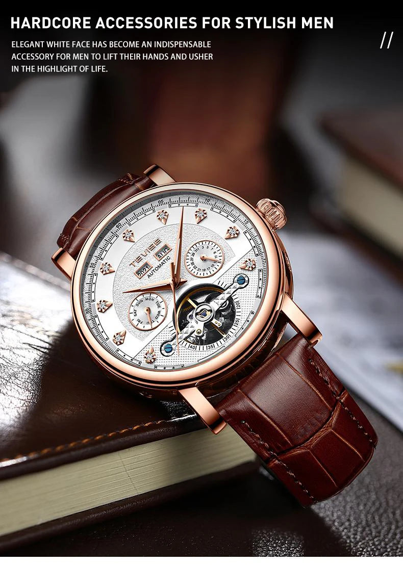 Canadian Heritage TEVISE Automatic Watch - Mechanical Movement Calendar Luminous Business Watch