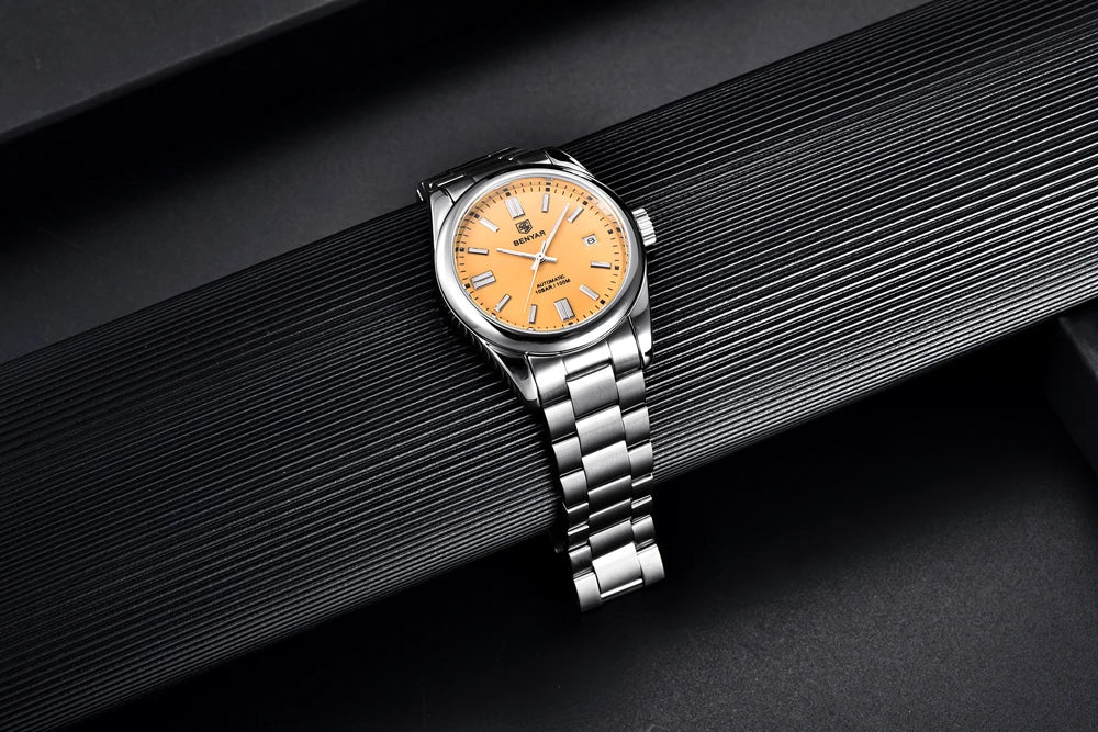 Canadian Heritage BENYAR Automatic Watch - Luxury Stainless Steel Sports Mechanical with Calendar