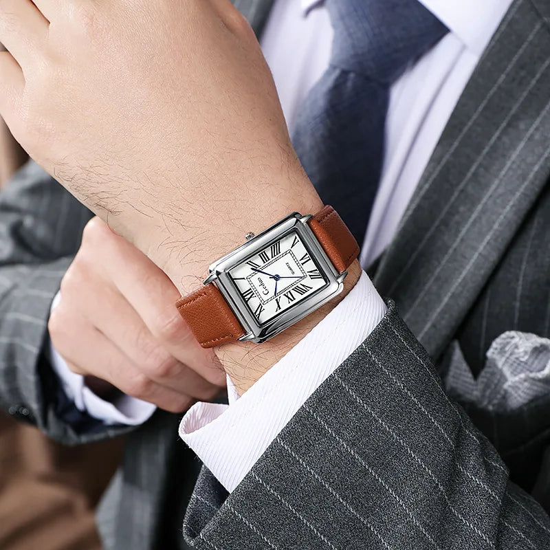 Men's Watch, Casual Roman Business Fashion Simple Belt Quartz Watch