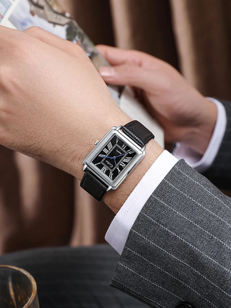 Men's Watch, Casual Roman Business Fashion Simple Belt Quartz Watch