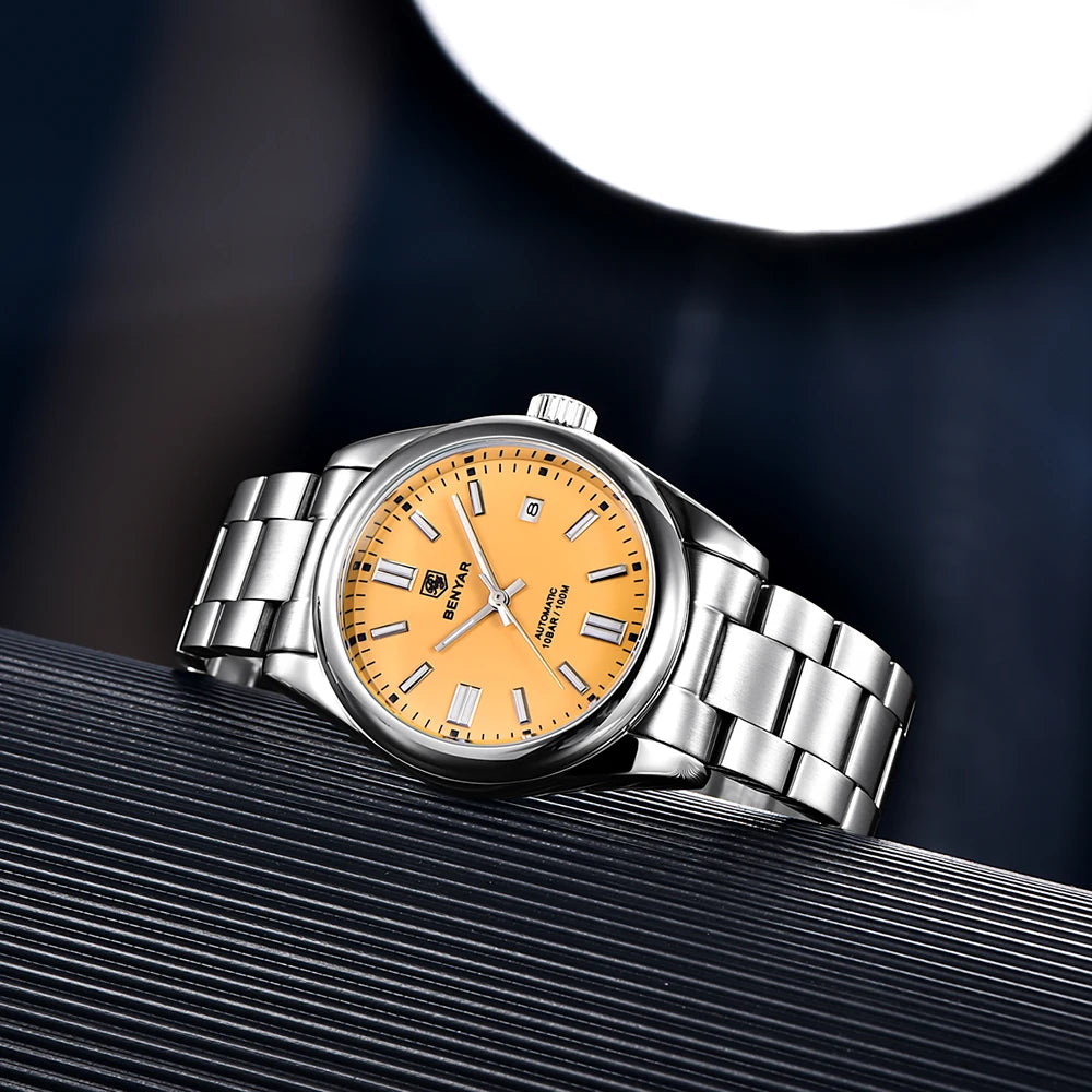 Canadian Heritage BENYAR Automatic Watch - Luxury Stainless Steel Sports Mechanical with Calendar