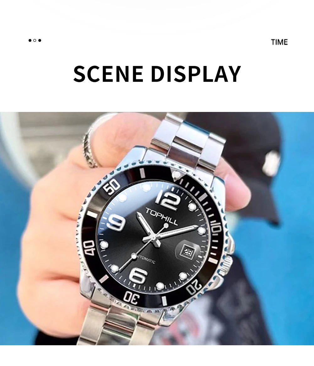 Canadian Heritage Automatic Watch - 40mm Sapphire Crystal Self-Winding Mechanical with Date & Luminous