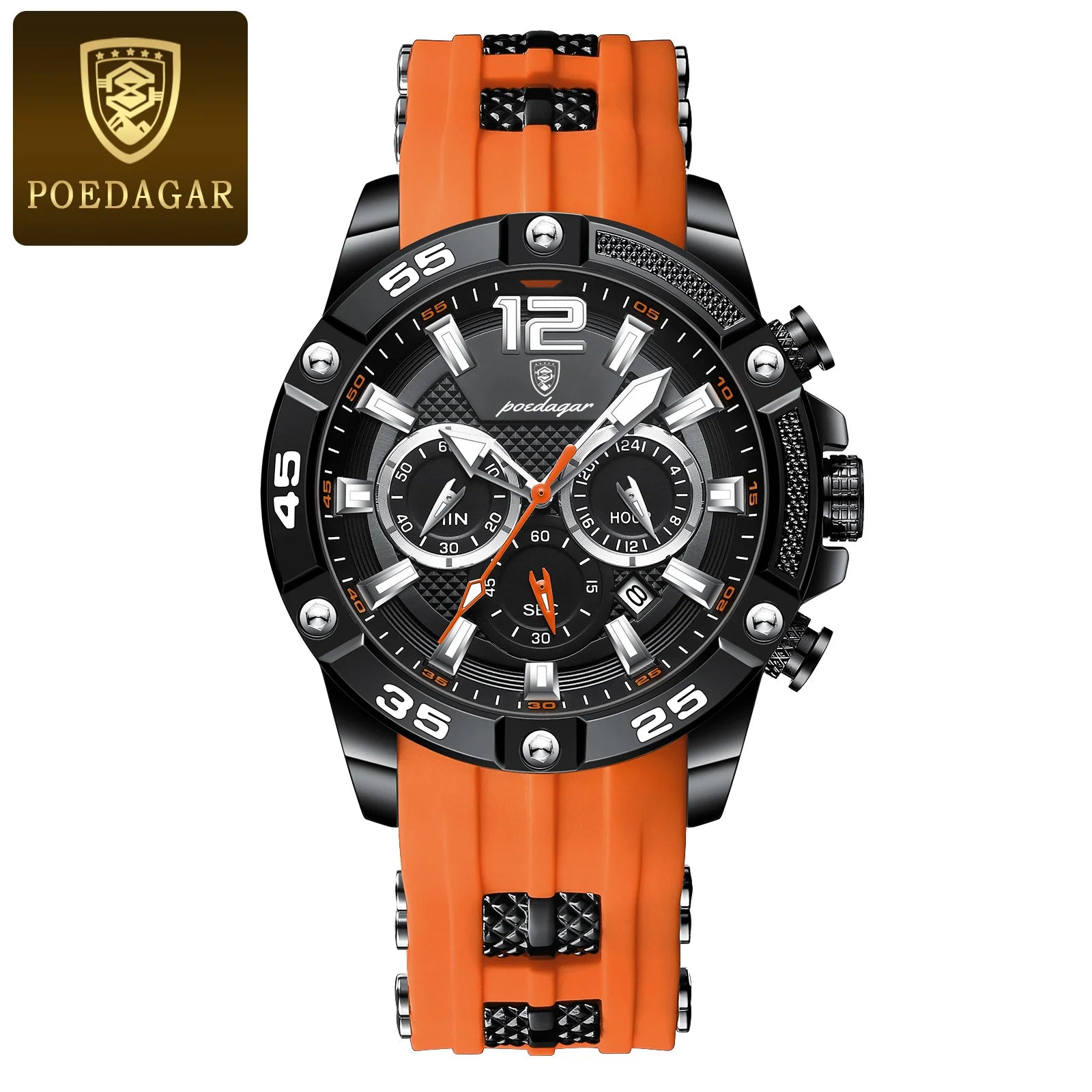 POEDAGAR Canadian Heritage Luxury Watch - Waterproof Chronograph Military Quartz Wristwatch