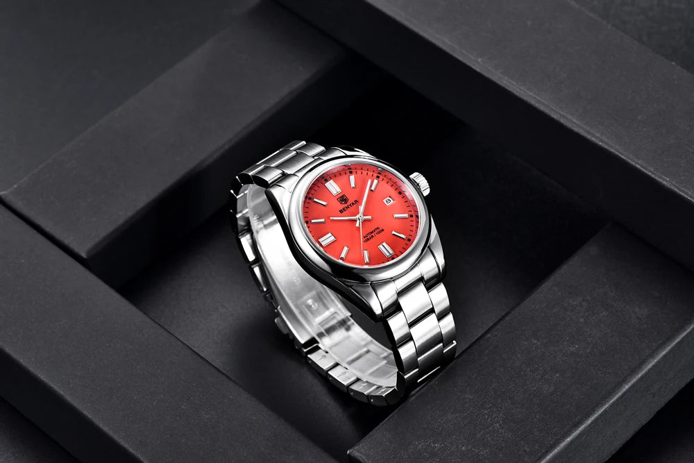 Canadian Heritage BENYAR Automatic Watch - Luxury Stainless Steel Sports Mechanical with Calendar