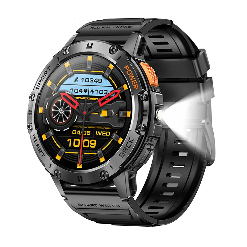 Canadian Heritage AMOLED Smart Watch - Flashlight Sports Waterproof Fitness Tracker with Bluetooth