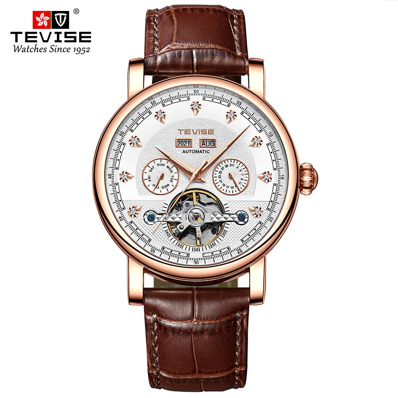 Canadian Heritage TEVISE Automatic Watch - Mechanical Movement Calendar Luminous Business Watch