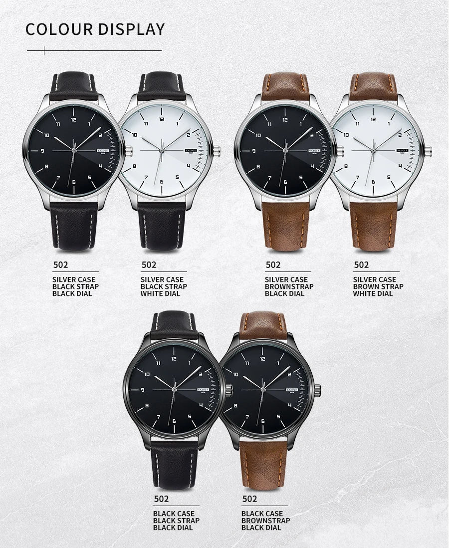 Top Brand NEW Mens Watch Leather Strap Ultra Thin Minimalist Watch For Men Casual Simple Quartz Waterproof Watches