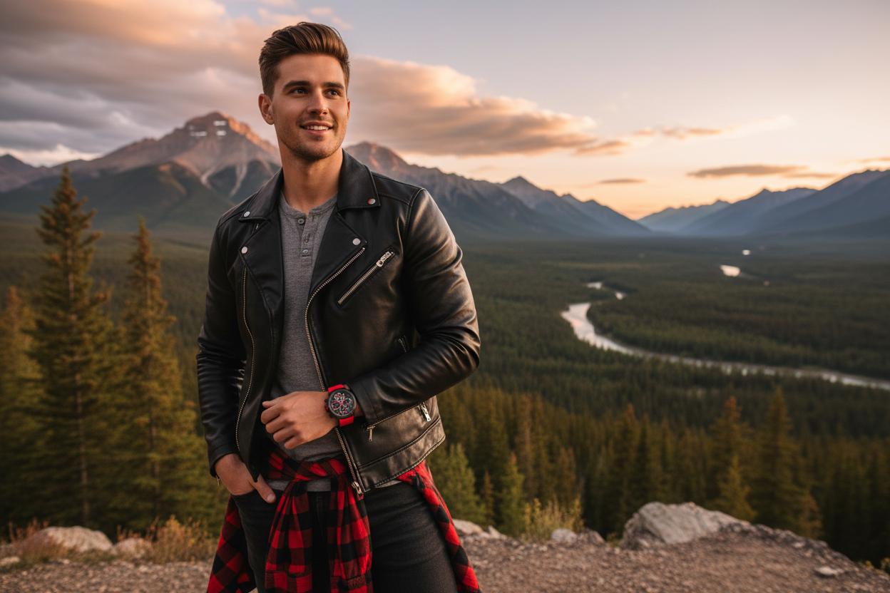 Canadian Man Wearing POEDAGAR Watch