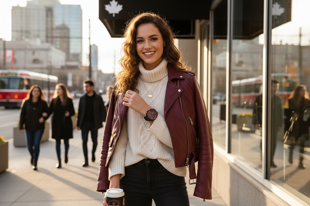 Canadian Woman Wearing Luxury Watch