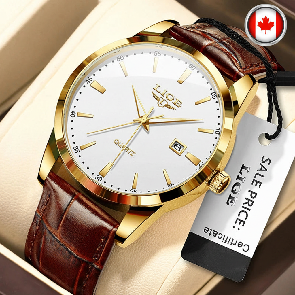 LIGE Watch with Canadian Flag and Certificate